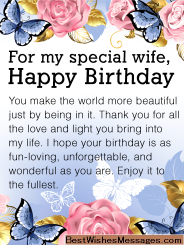 birthday greetings for wife